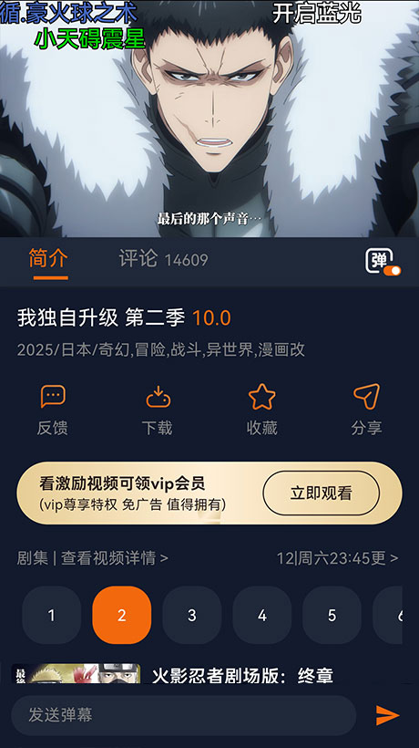 囧次元番剧详情播放界面